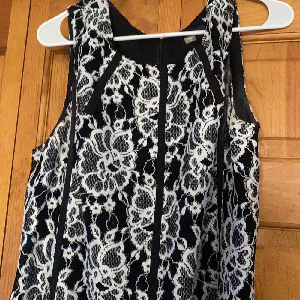 Lace black and white dress